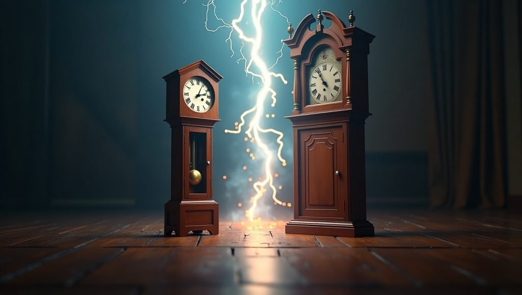 Skyscan Clock vs. Grandfather Clock 