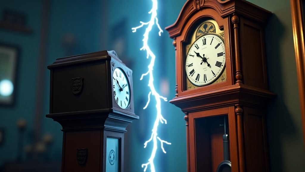 Skyscan Clock vs. Grandfather Clock 