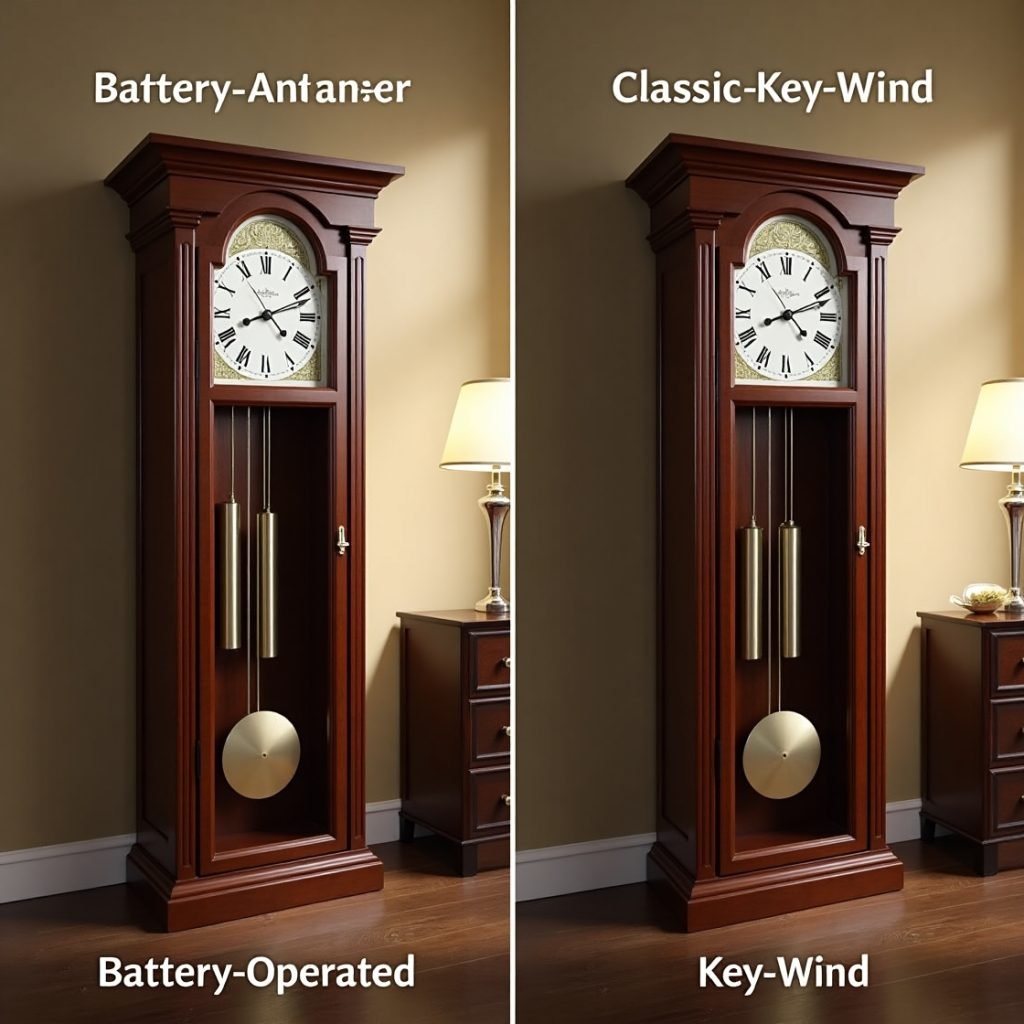 Battery vs Key Wind Grandfather Clocks Which One Suits You Best?