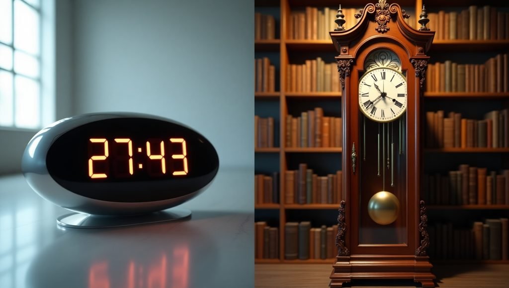 Flip Clocks vs Grandfather Clocks