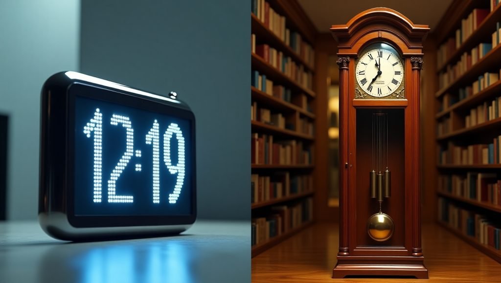 Flip Clocks vs Grandfather Clocks