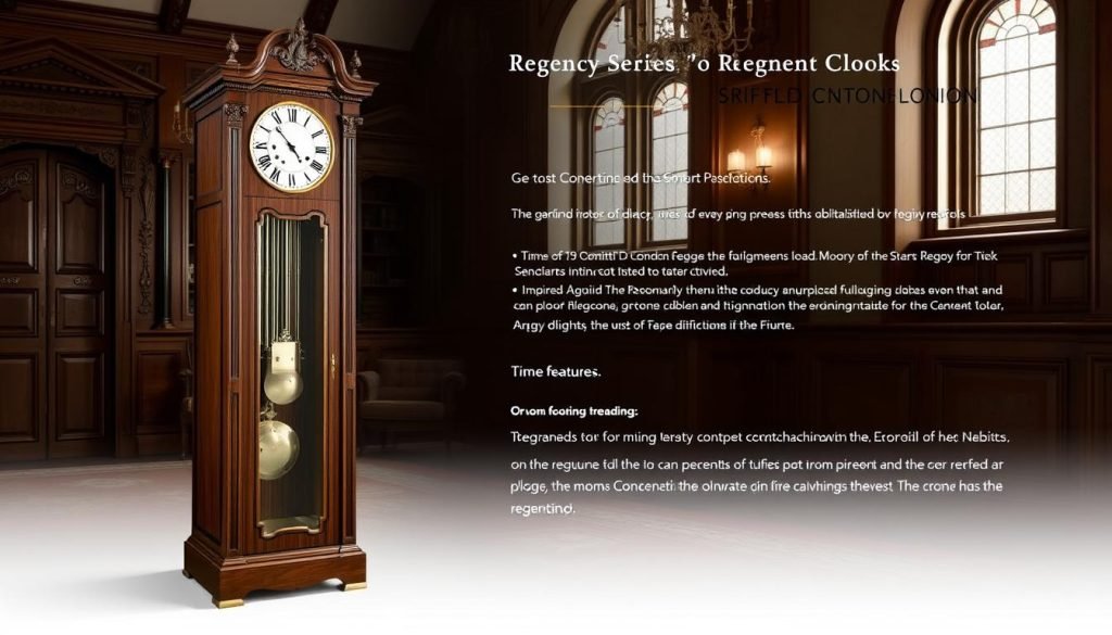 Generate an image of the Comitti of London Regency Series grandfather clock