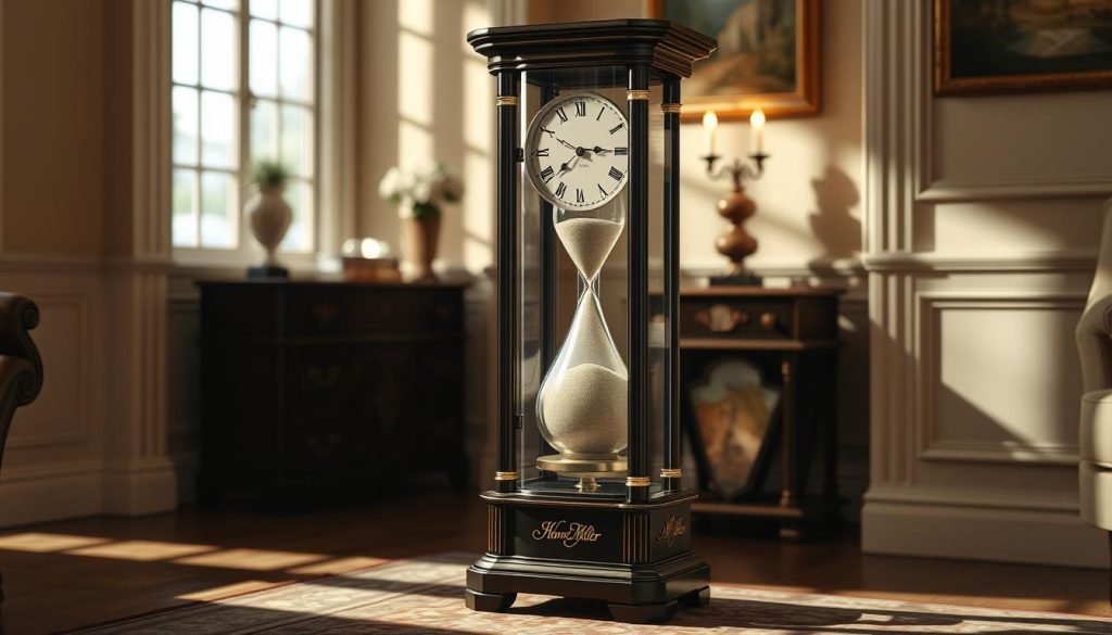 Image of Hourglass Floor Clock by Howard Miller