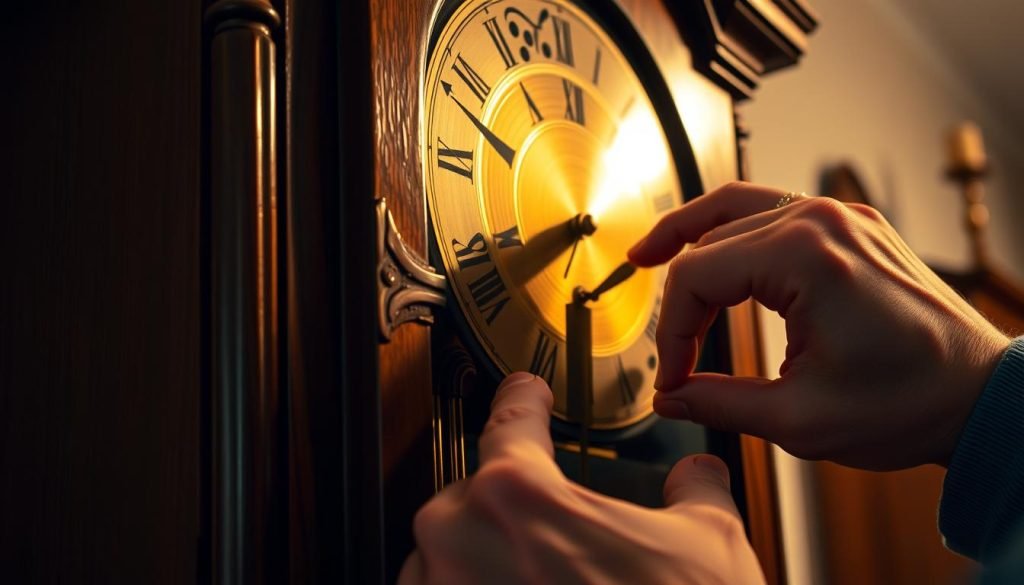 adjusting grandfather clock weights