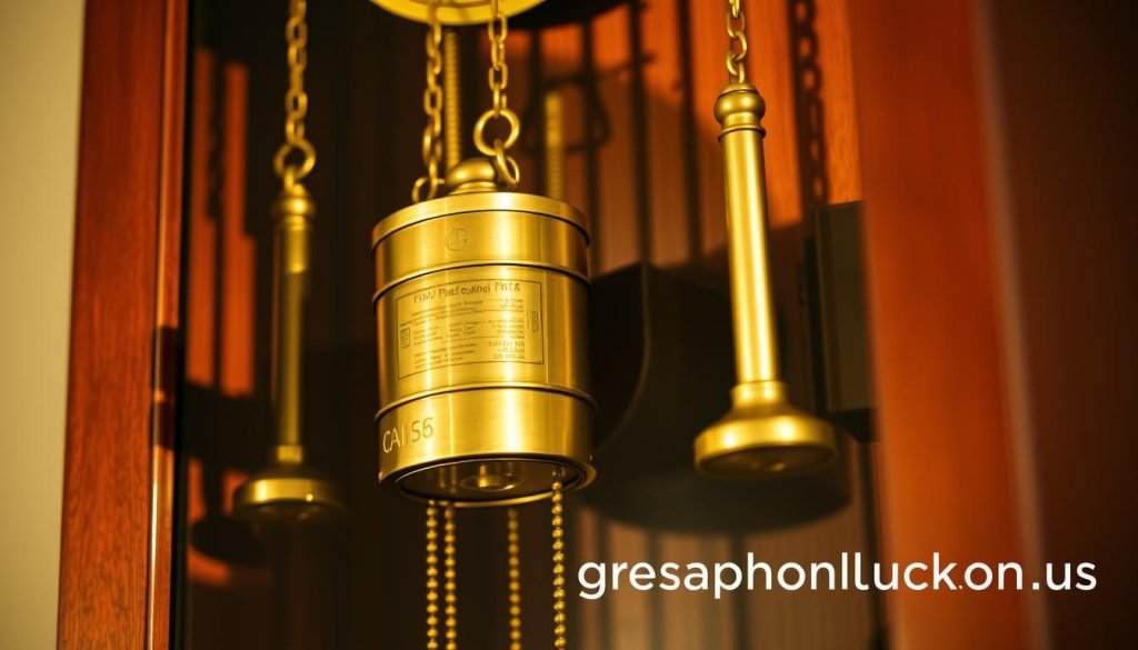 how to set a grandfather clock with weights​