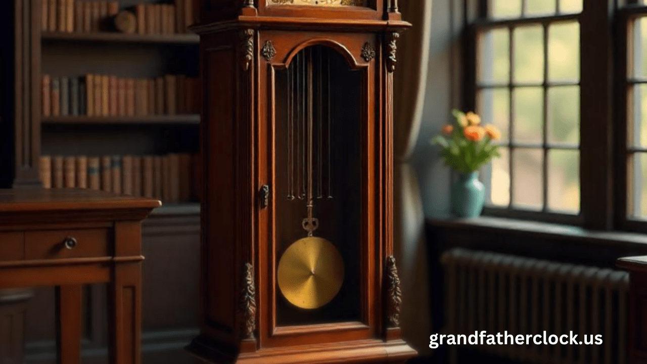 "A stunning traditional grandfather clock showcasing fine craftsmanship and timeless elegance."