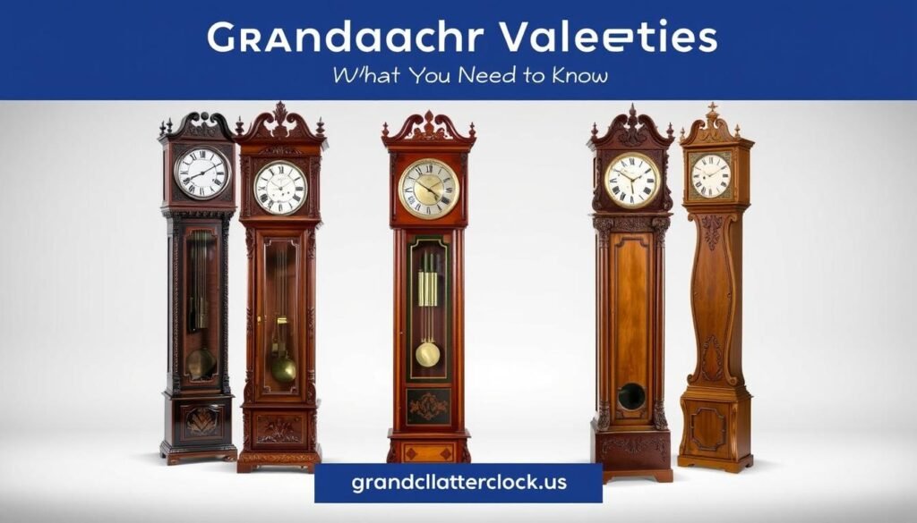 what are the main type of grandfather clock