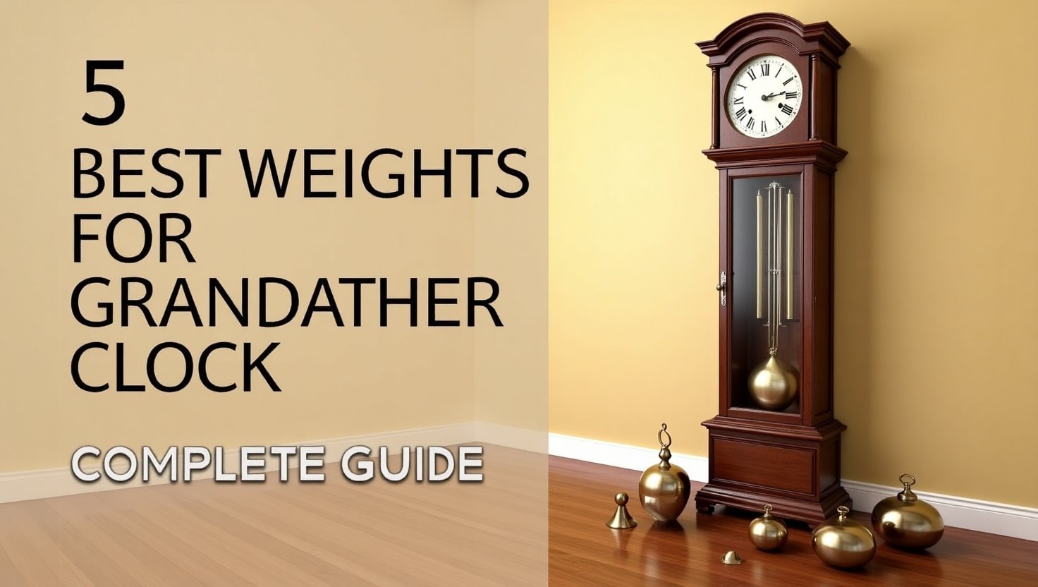 Close-up of polished brass weights – 5 Best Weights for Grandfather Clock