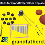 Close-up of polished chime rods for grandfather clock restoration project