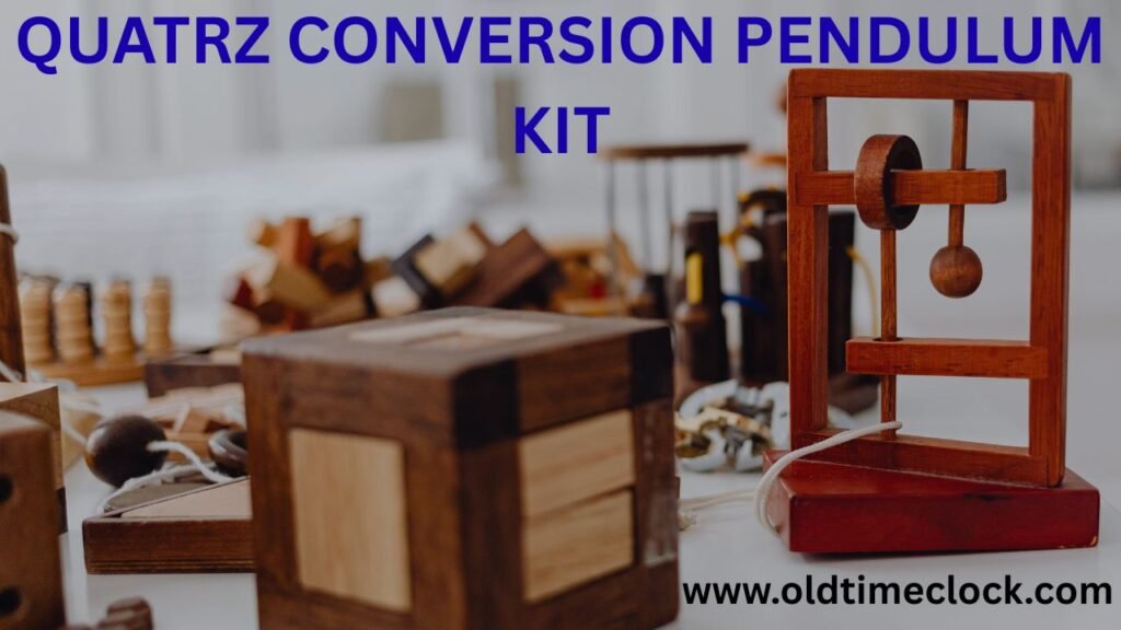 Sleek modern pendulum and replacement assembly for contemporary grandfather clocks.