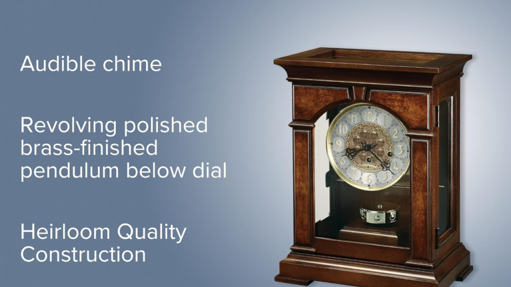 Howard Miller Emporia Mantel Clock Key-Wound Mechanical Movement