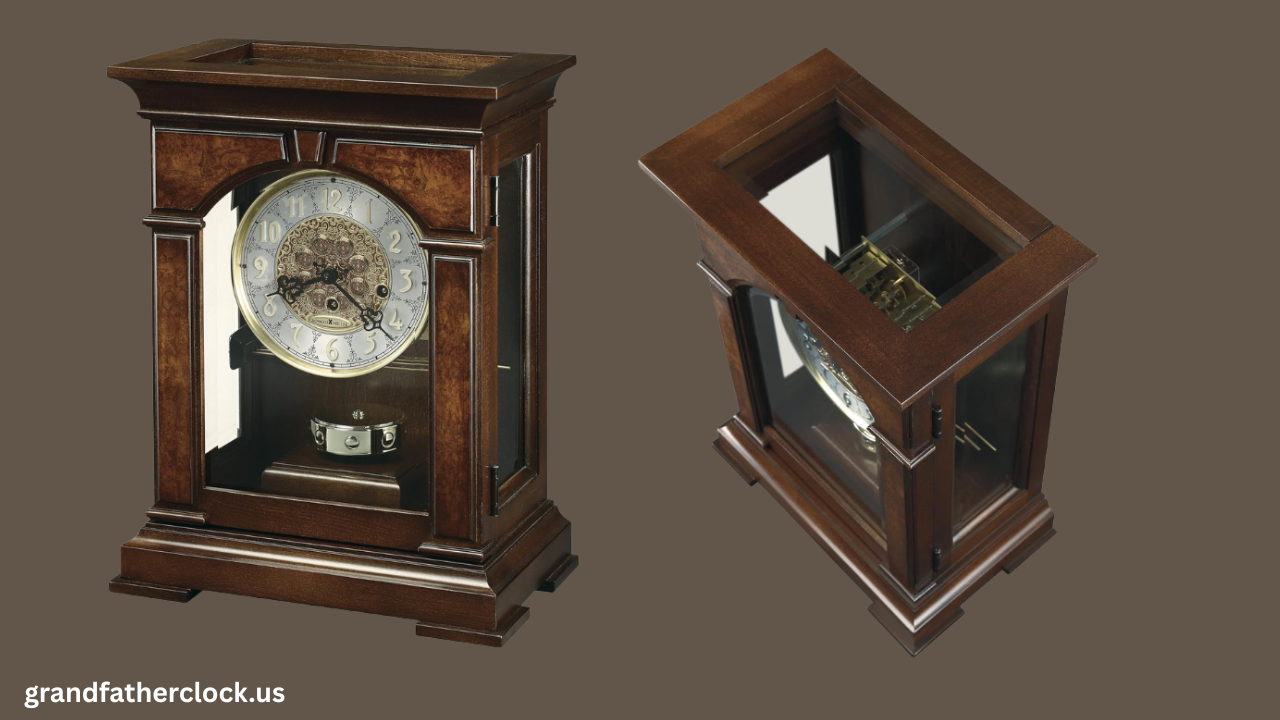 Elegant Howard Miller Emporia Mantel Clock Cherry Finish
