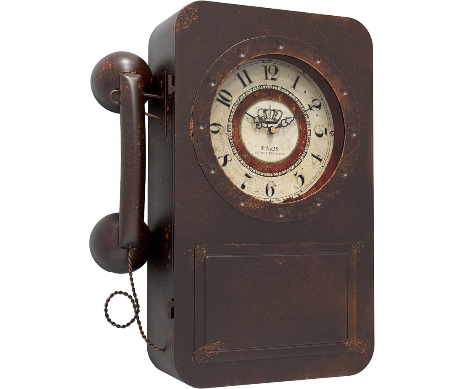 Abdurey Retro Wall Clock with Hidden Safe  Vintage Decor