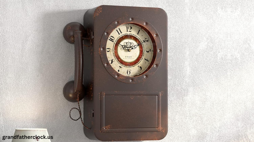 Abdurey Retro Wall Clock with Hidden Safe – vintage decor clock for farmhouse, living room, and office interiors